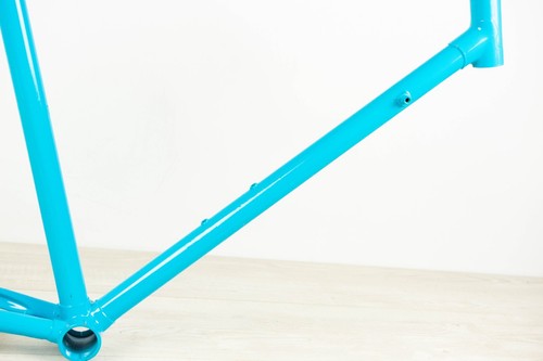 VINTAGE FRAME 46 50 STEEL ROAD BIKE CAMPAGNOLO 24" 1980S OLD bicycle BLUE - Picture 6 of 11