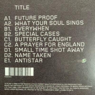 Massive Attack / 100th WINDOW 2003 EU Original 3LP Virgin Records