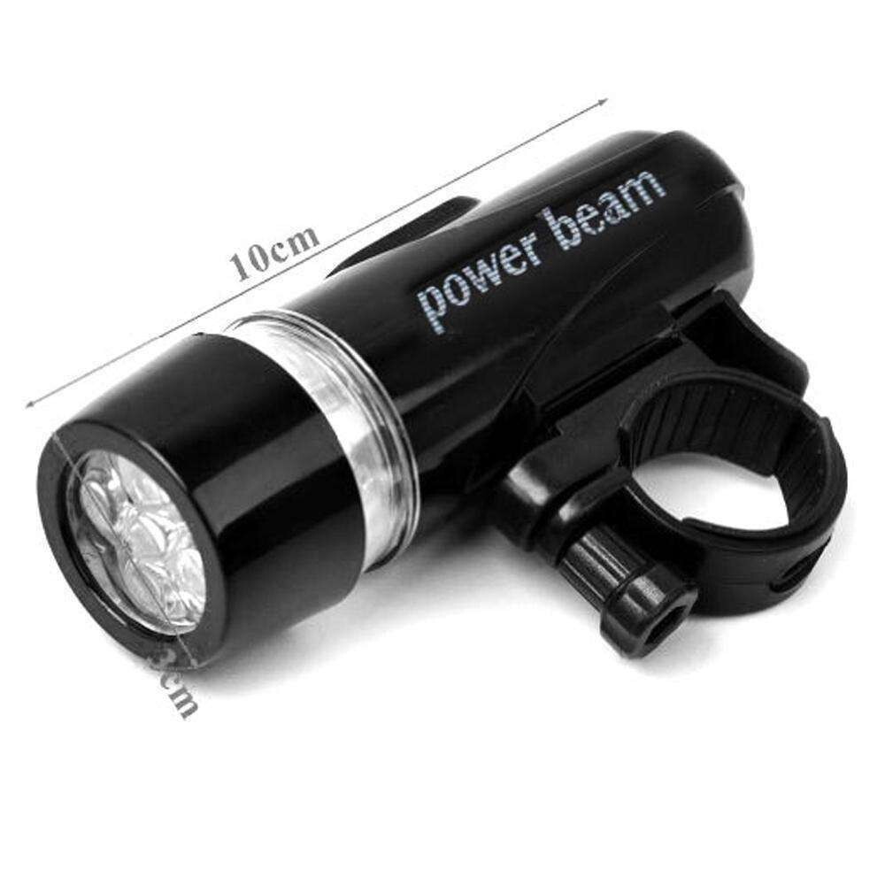2x Waterproof 5 LED Lamp Bike Bicycle Front Head Light + Rear Safety Tail light