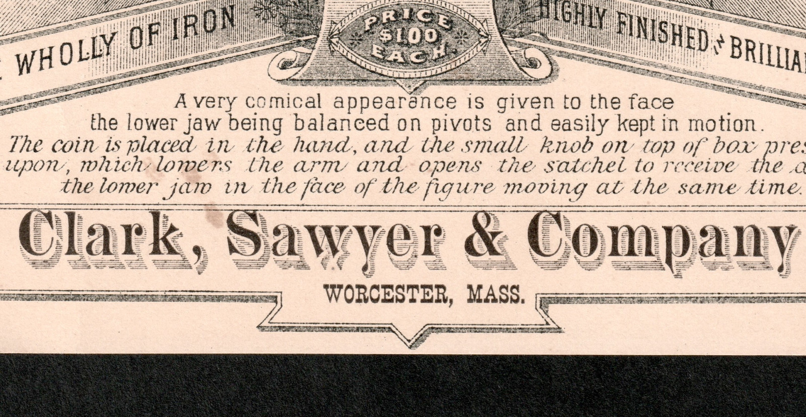 Uncle Sam Mechanical Bank Iron Toy Savings GREAT ! SR.B.us Victorian Trade Card