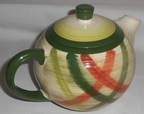 Vernon Kilns TAM O'SHANTER PATTERN Plaid 5 CUP TEAPOT Made in California - Picture 9 of 10
