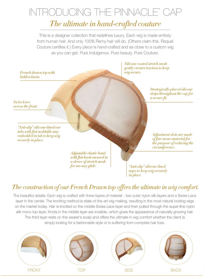 THE GOOD LIFE 假发 Raquel Welch CHARDONNAY SS26 FrenchDrawnMonoTopLaceFt Reg2850 美元 — 第 4/4 张图片