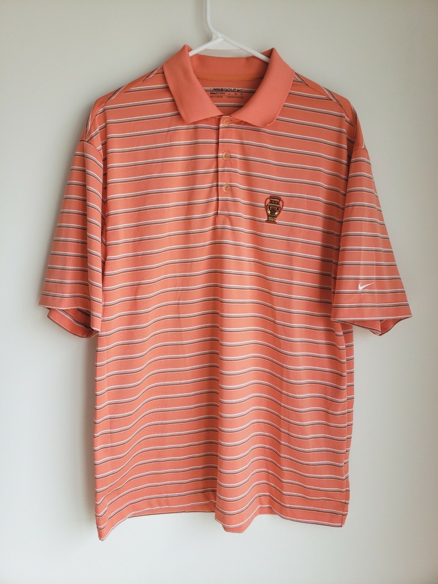 peach nike golf shirt