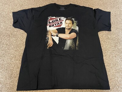 FOTL 2015 Luke Bryan Kick The Dust Up Tour 2XL XXL Shirt Black FGL Houser Rhett