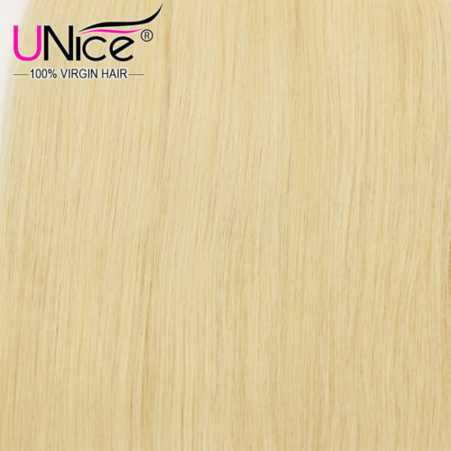 UNice 613 Blonde Peruvian Straight Virgin Hair Bundles 100% Human Hair Extension - Picture 8 of 14