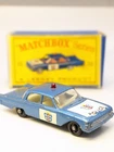 MATCHBOX LESNEY Moko 55b Ford Fairlane Police original vintage diecast toy car