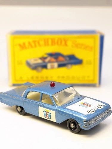 MATCHBOX LESNEY Moko 55b Ford Fairlane Police original vintage diecast toy car
