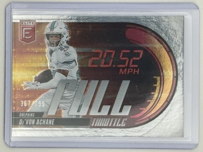 2025 Donruss Elite #13 De'Von Achane Full Throttle #/799