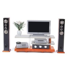 TV Surround Sound System Cabinet Set for Dollhouse Furniture Living Room