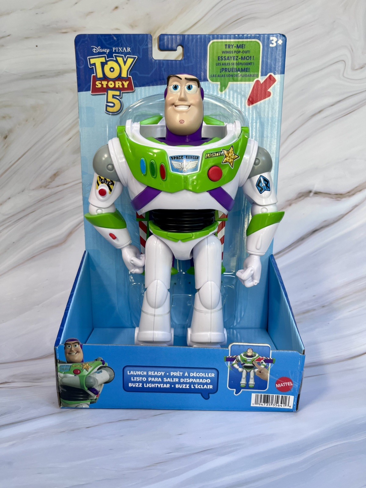 Disney Pixar Toy Story 5 Launch Ready Buzz Lightyear Figure Mattel New Sealed Fr