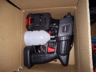 #ad 21v Rechargeable Pressure Washer Soap Dispenser Light Weight Powerful With Hose $19.95