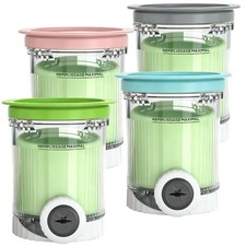 4 Pack Creami Tubs for Ninja Swirl by NC701 - 4 pack, Blue, Green, Pink, Gray 