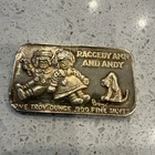 Raggedy Ann and Andy 1 oz Silver Bar .999 International Silver Ingot Co