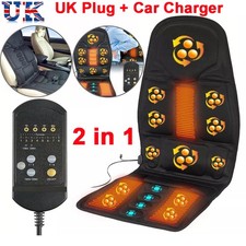 8-Mode Full Back Massage Vibration Cushion Car Chair Seat Pad Mat Heat Massager