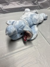 Vintage TY Beanie Buddy Peanut Elephant 1998 Light Blue