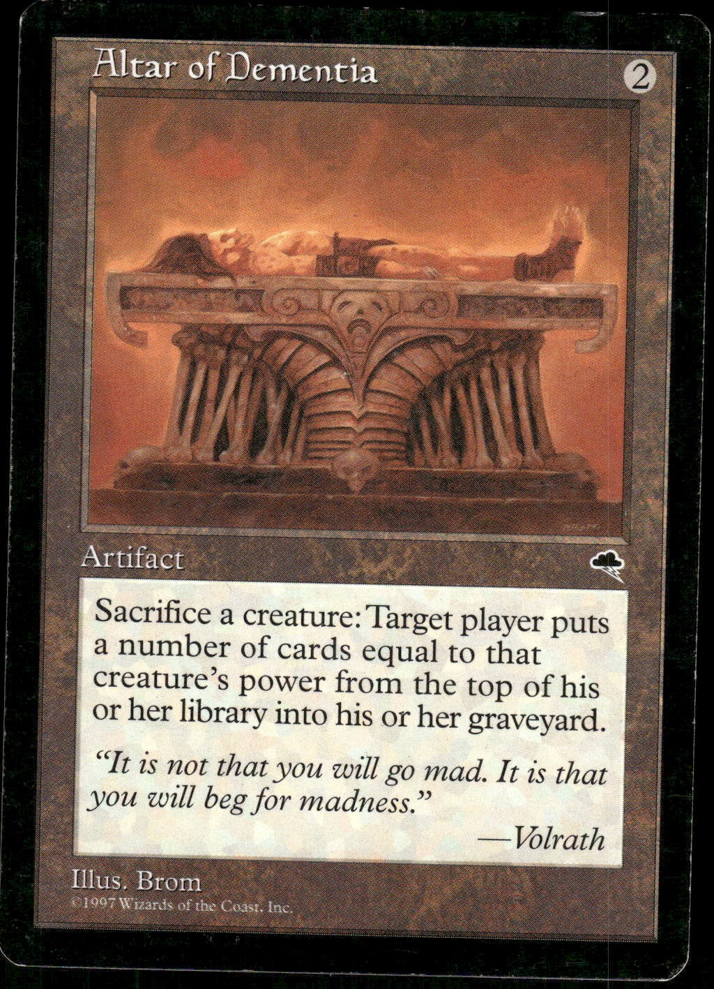 1x Altar of Dementia - Tempest LP - MTG
