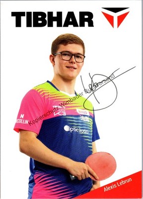 Original Autogramm Alexis Lebrun Tischtennis /// Autograph signiert signed signe