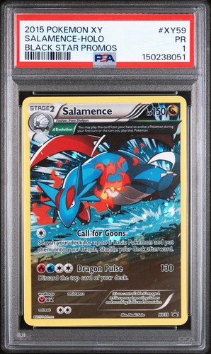 2015 POKEMON XY BLACK STAR PROMOS #XY59 SALAMENCE-HOLO PSA 1