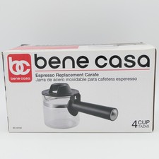 Bene Casa Espresso Replacement Carafe Compatible with most 4 Cup Espresso Makers