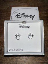 Disney Sterling Silver Minnie Mouse Earrings- NEW IN BOX