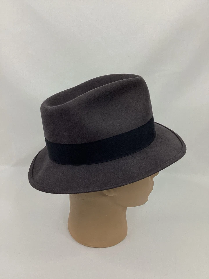 Sombrero Fedora Gris Vintage BOTANY 500 100% Lana TALLA PEQUEÑA EE. UU. 🇺🇸 #508706 Foto 4 de 4