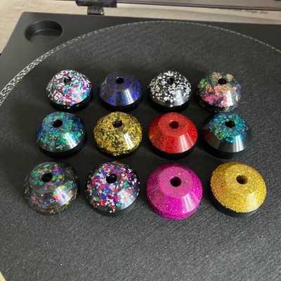 Glitter Record Adapter Single Puck 45rpm 7  Vinyl Restposten Auswahl