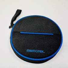 Memorex CD DVD Disc Wallet Holder Black Zippered Travel Case - 20 Disc Capacity