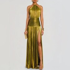 NEW - Elegant Gold Evening Gown Size L