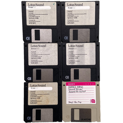 Vintage Computer Drivers Lot Audio Lotus Sound 1.1 1992 IBM Release 1.1 Install