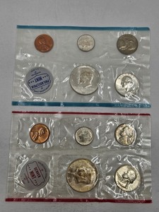 1964 United States Mint Uncirculated Silver Mint Set 🇺🇸 90% Silver Coins