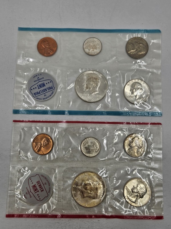 1964 United States Mint Uncirculated Silver Mint Set 🇺🇸 90% Silver Coins