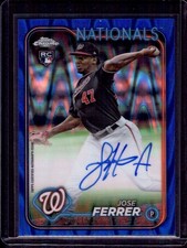 2024 Topps Chrome Jose Ferrer (Auto-Blue RayWave Refr.) #RA-JOF Nationals (CB)