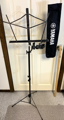 #ad Yamaha Folding Music Stand amp; Microphone attachment with Carrying Bag $33.48