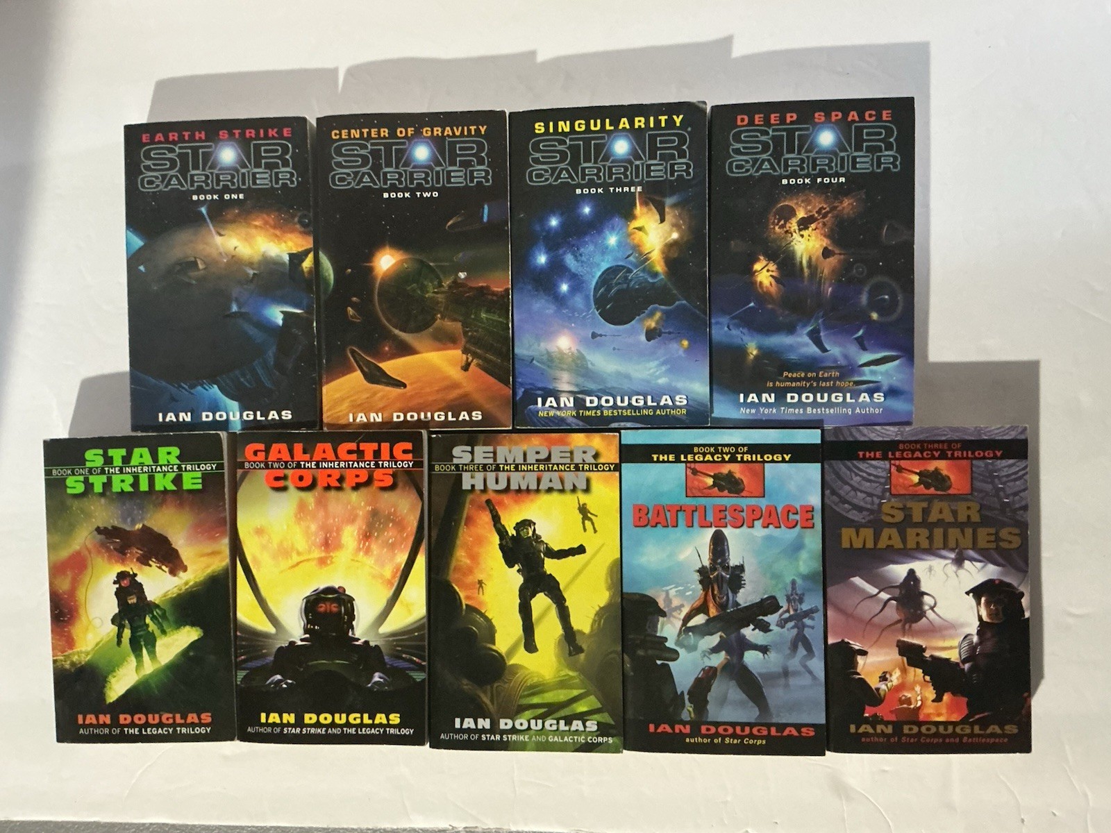 Lot of 9 Star Carrier Science Fiction Paperbacks Ian Douglas