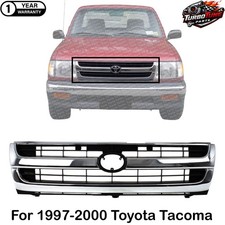 Grille Assembly For 97-00 Toyota Tacoma Chrome Shell W Black Insert Plastic 2wd