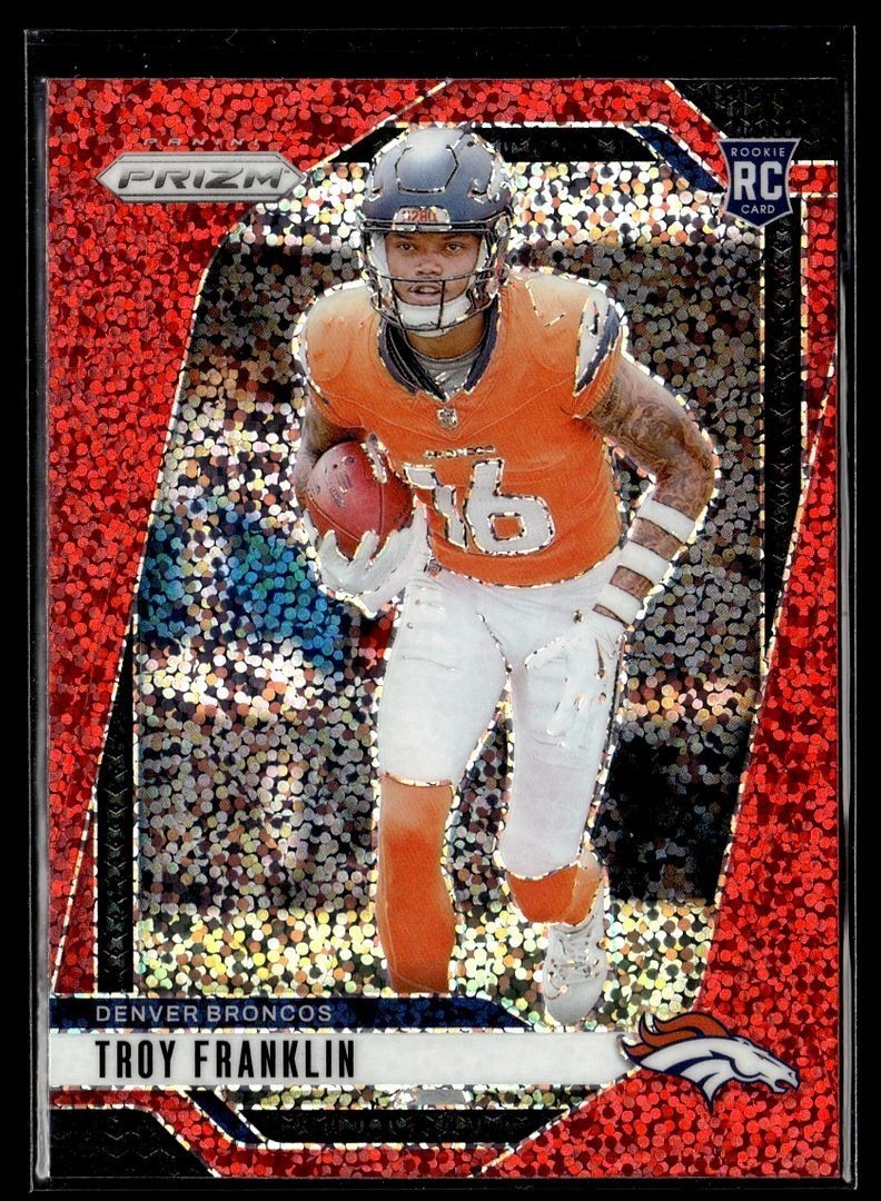 2024 PRIZM RED SPARKLE ROOKIE 393 Troy Franklin Denver Broncos