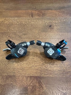 SRAM X-9 Carbon Gear Trigger Shifters 3x9 Speed Silver XO Mtb Mountain Bike