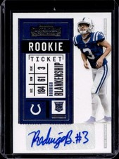 2020 Panini Contenders Rodrigo Blankenship RC Auto Rookie Ticket #227 Colts