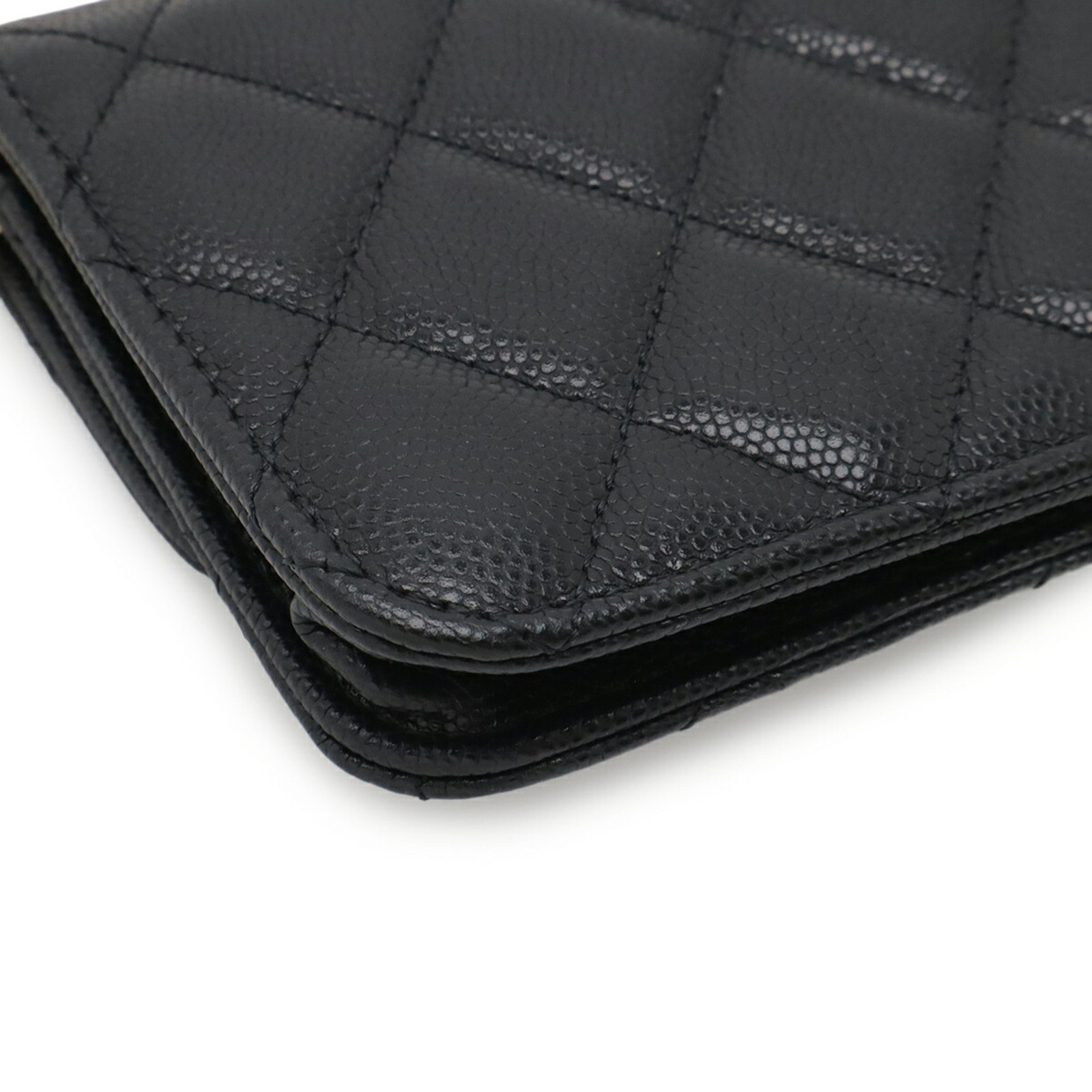 CHANEL Matelassé Coco Mark Belt Bag Chain Handbag Pouch CaviarSkin... GZl1gsit image 4