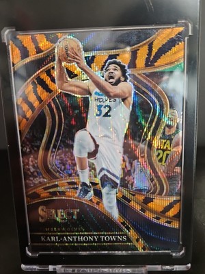 2023 Panini Select Tiger Prizm Courtside #205 Karl-Anthony Towns SP Case Hit