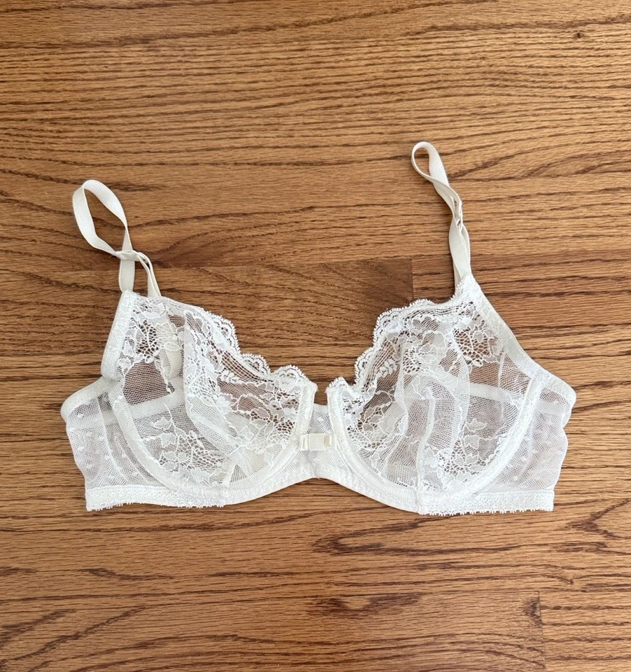 Sujetador con aros Miss Studio La Perla Skyline marfil talla 36D Foto 2 de 4