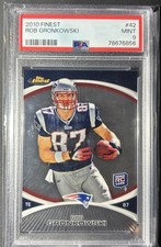 2010 -ROB GRONKOWSKI- PSA 9 Topps Finest Patriots ROOKIE Football Card - RC. rookie card picture