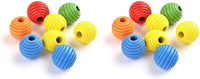 Bunte Holzperlen Bienenstock Streifenform 14Mm Holzkugeln Runde Zum AuffäDeln Ba