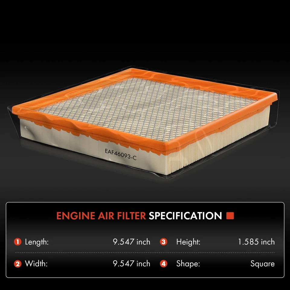 Filtro de ar do motor para Ford Thunderbird Mercury Cougar 1989-1997 3.8L 5.0L 4.6L - Imagem 2 de 4