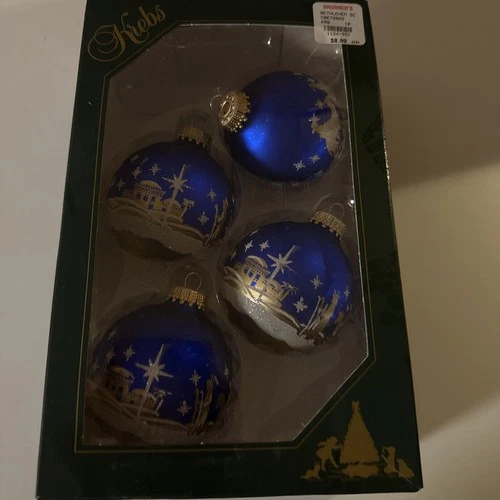 Christmas By Krebs Designer Glass With Crowns