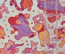Custom 100 Cotton Woven Disney Winnie The Pooh Valentine's By The 1/4 Yard 9x56
