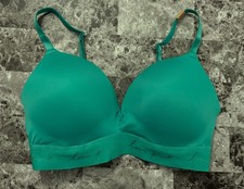 NWT VICTORIA'S SECRET PINK 32DD GREEN WEAR EVERYWHERE WIRELESS PUSH UP BRA