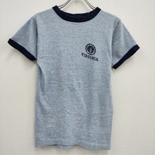 Champion Ringer 70s-80s Vintage USA Made VIRGNIA S/S T-shirt blue 4-0714S  