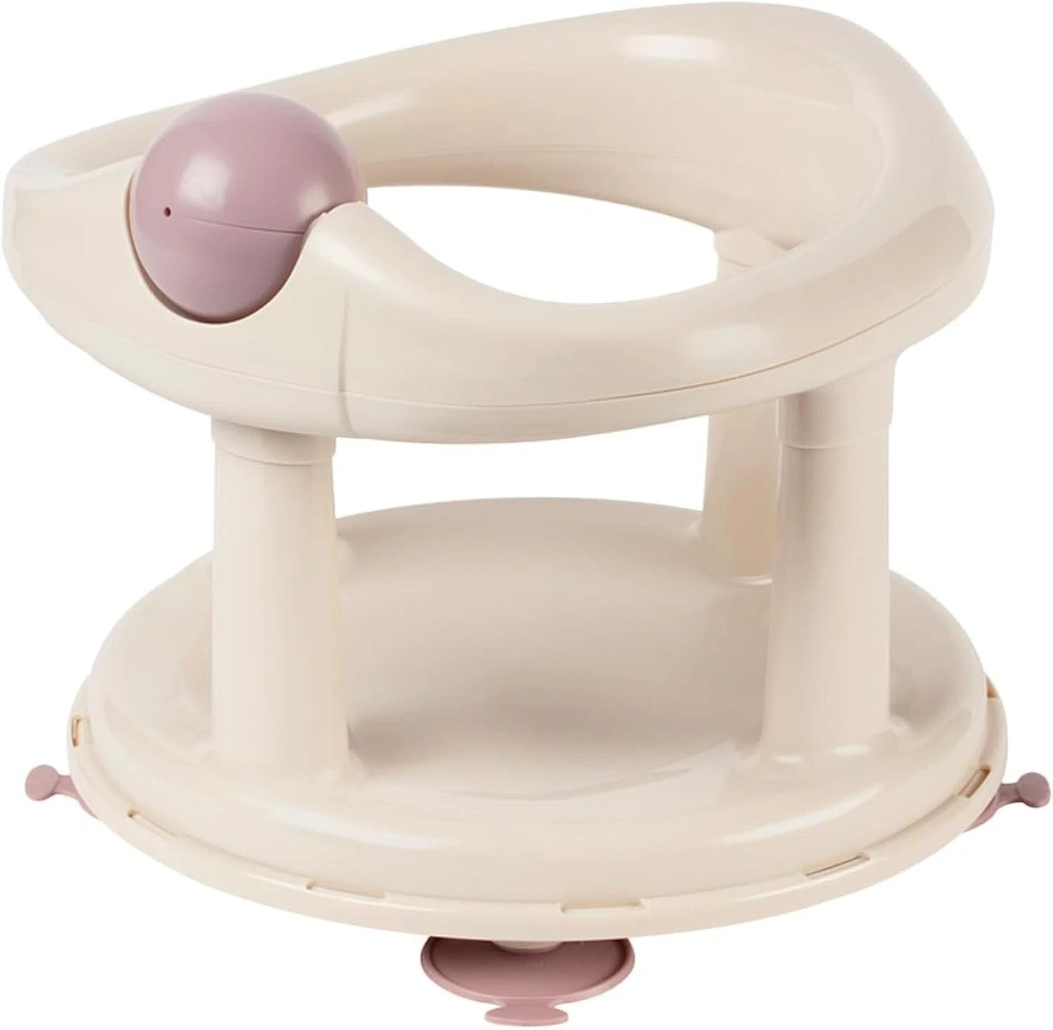 Bebeconfort Swivel Bath Seat 6-12 Months Max 10kg Non-Slip Suction Cups Beige