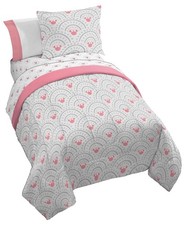 Disney Minnie Mouse Twin Comforter Set - 5 Piece Twin, Grey -